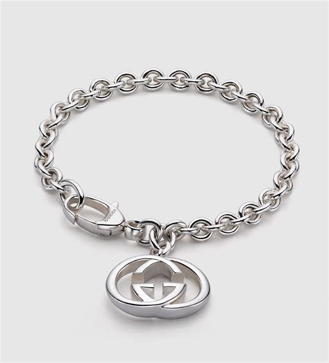 gucci bracelet interlocking g motif|gucci bracelet interlocking g charm.